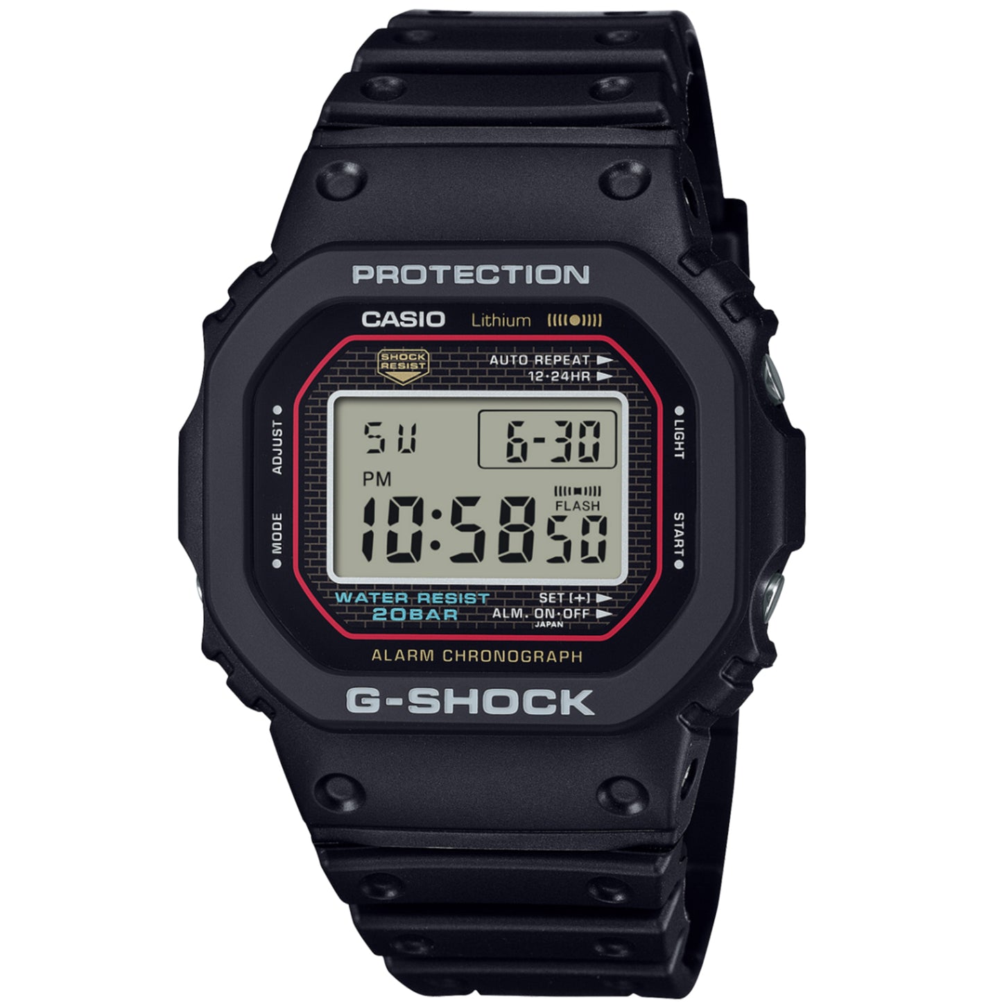 Casio Digital DW5000R-1A Watch 42.3mm - Black