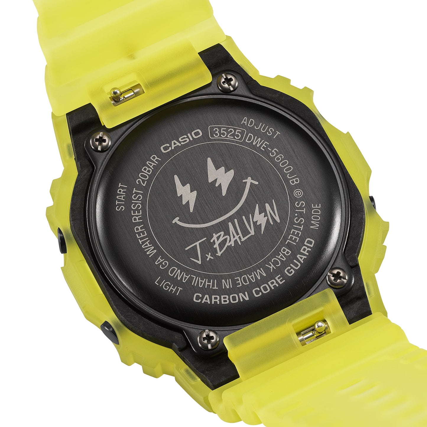 G-Shock & J BALVIN DWE5600JB-1A9 Watch 43.8mm - Yellow & Black Bands