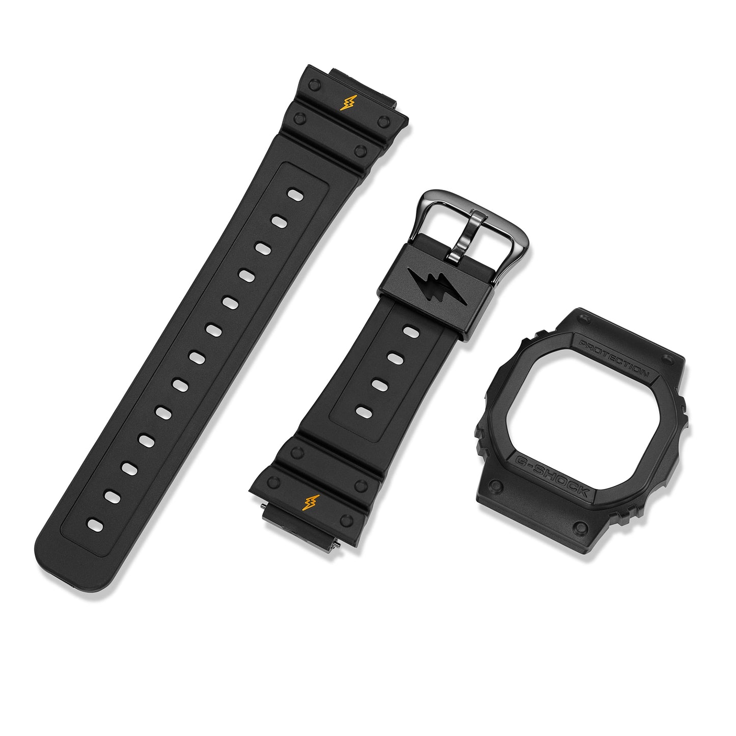 Casio G-Shock DWE5600JB-1A9 Watch 43.8mm - Yellow & Black Band