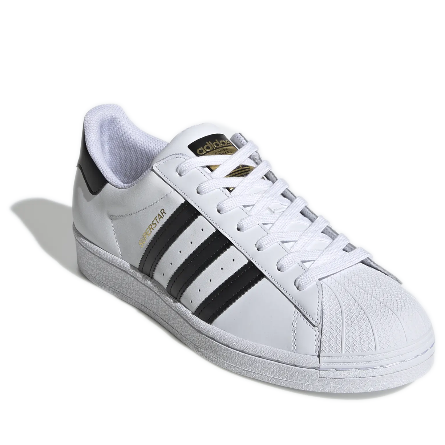 Grade School Adidas Superstar J Shoes - White/Black