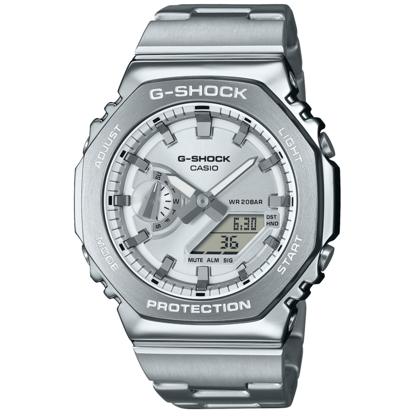 Casio G-Steel GM2110D-7A Watch 44.4mm - Silver
