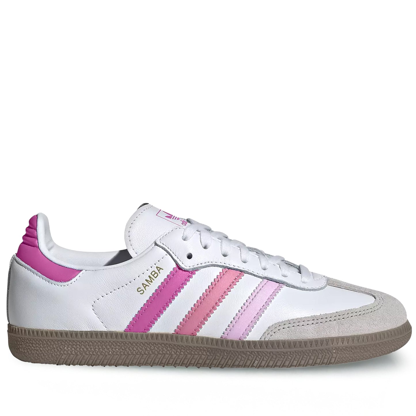 Grade School Adidas Samba OG Shoes - White/Pink/Purple