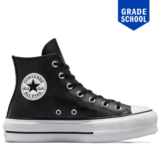 Converse Chuck Taylor All Star EVA Lift Leather Platform GS- Black