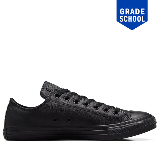 Converse Chuck Taylor All Star Leather GS- Black Monochrome