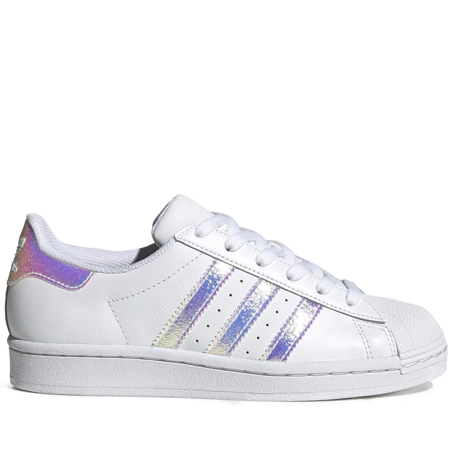 Grade School's Adidas Superstar J - White Iridescent