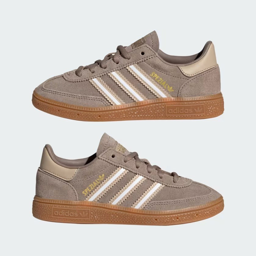 Grade School Adidas Handball Spezial Shoes - Chalky Brown/Cloud White/Magic Beige