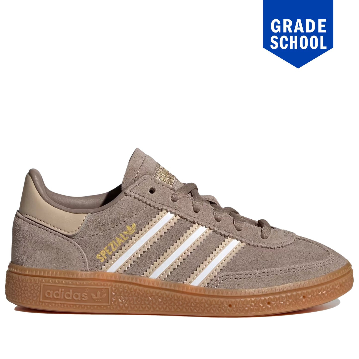 Grade School Adidas Handball Spezial Shoes - Chalky Brown/Cloud White/Magic Beige