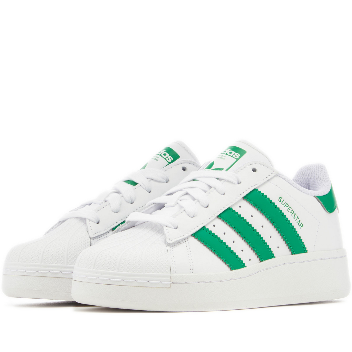 Men's Adidas Superstar XLG Shoes - White/ Green