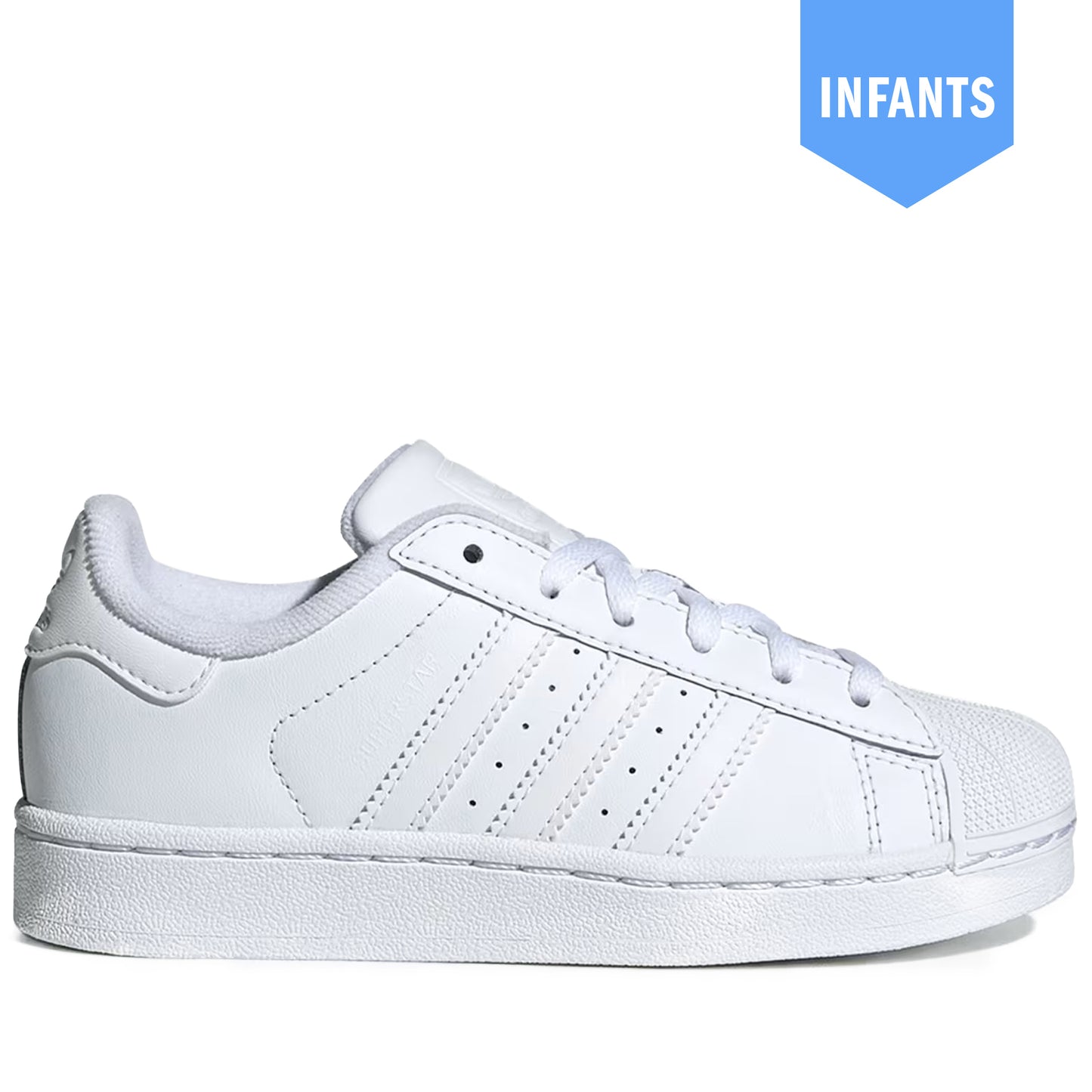 Infant Adidas Superstar II Elastic Lace Shoes - Cloud White/Core Black