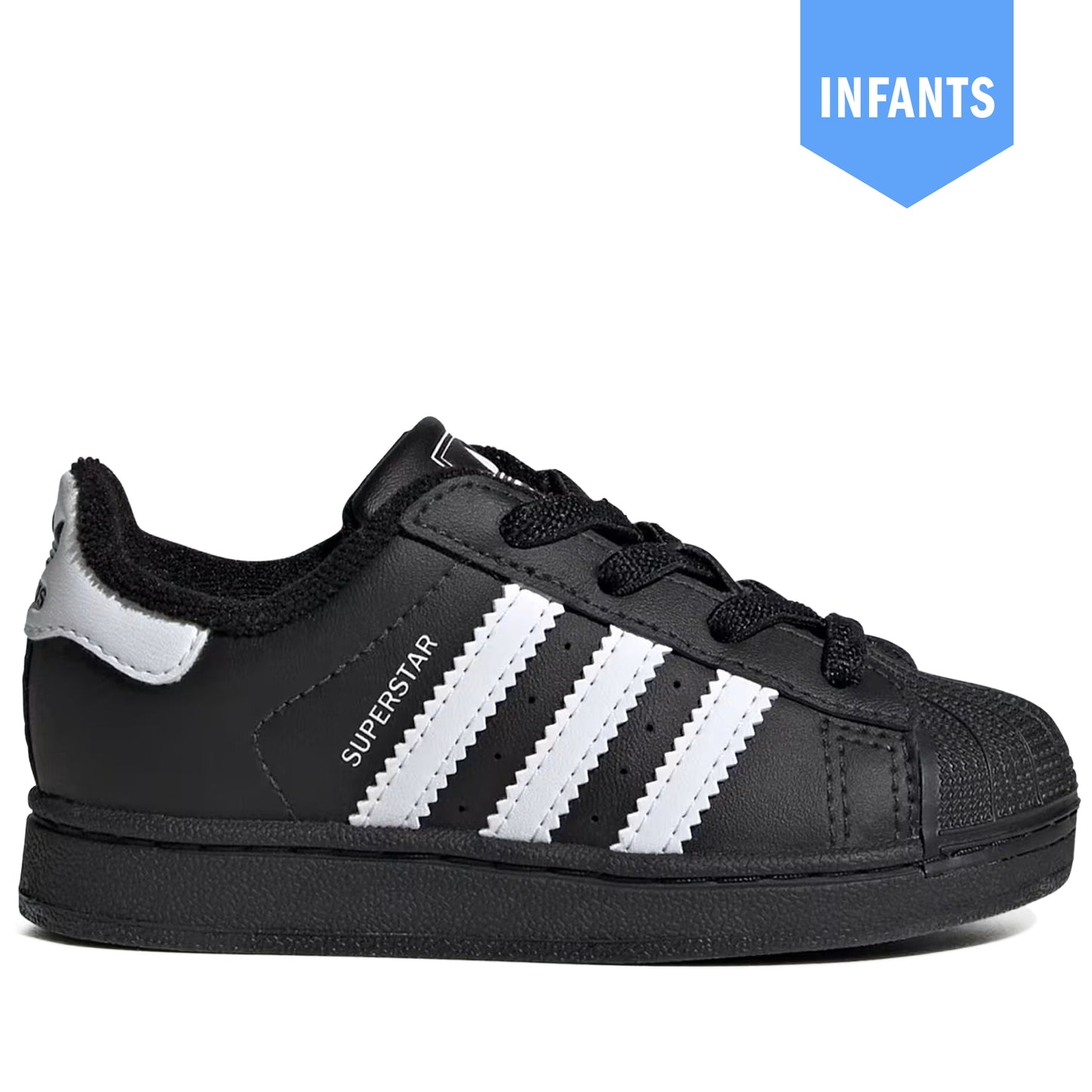 Infant's Adidas Superstar II Elastic Lace Shoes - Core Black