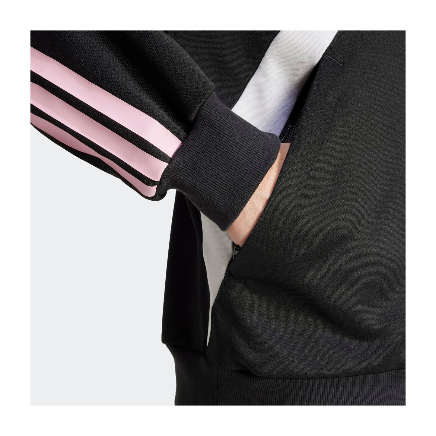 Men's Adidas Tiro Track Jacket - Black/White/Pink