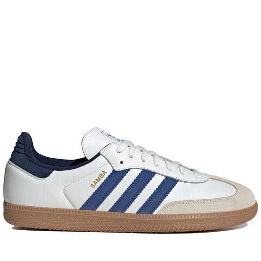 Men's Adidas Samba OG Shoes - White/Royal Blue/Indigo