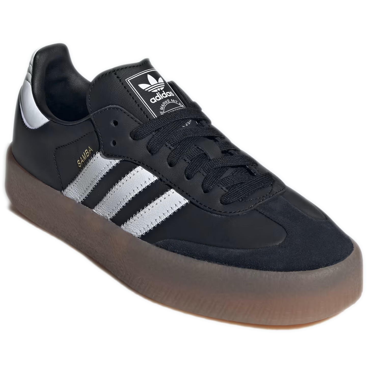 Women's Adidas Sambae Shoes - Core Black / Cloud White / Gold Metallic