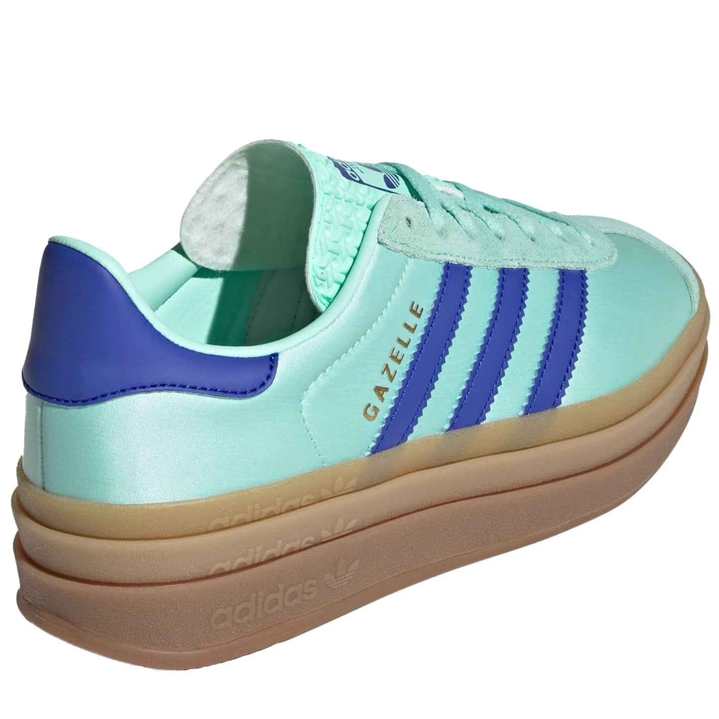 Women's Adidas Gazelle Bold Shoes - Clear Mint/Lucid Blue/Gold Metallic