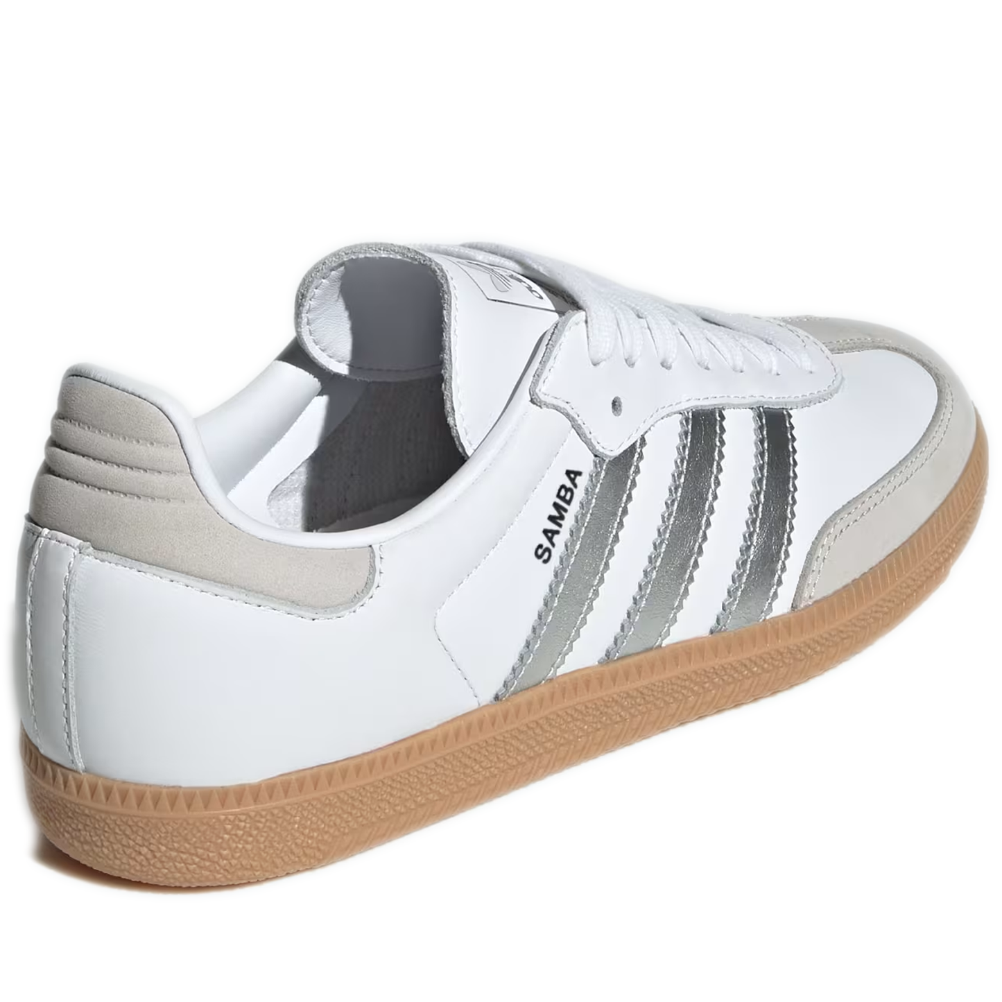 Women's Adidas Samba OG Shoes - Cloud White/Silver Metallic