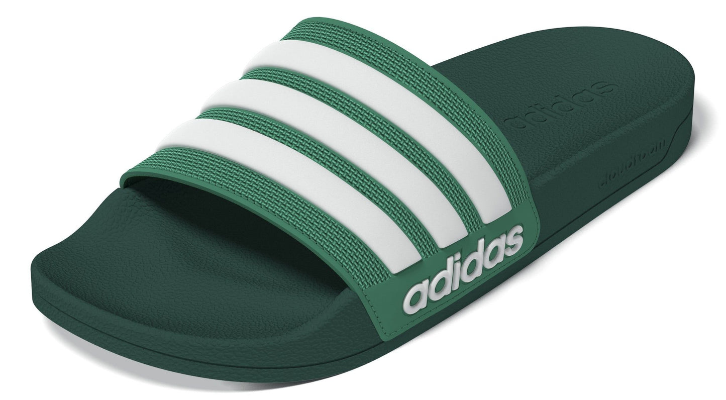 Men's Adidas Adilette Shower Slides - Green/White