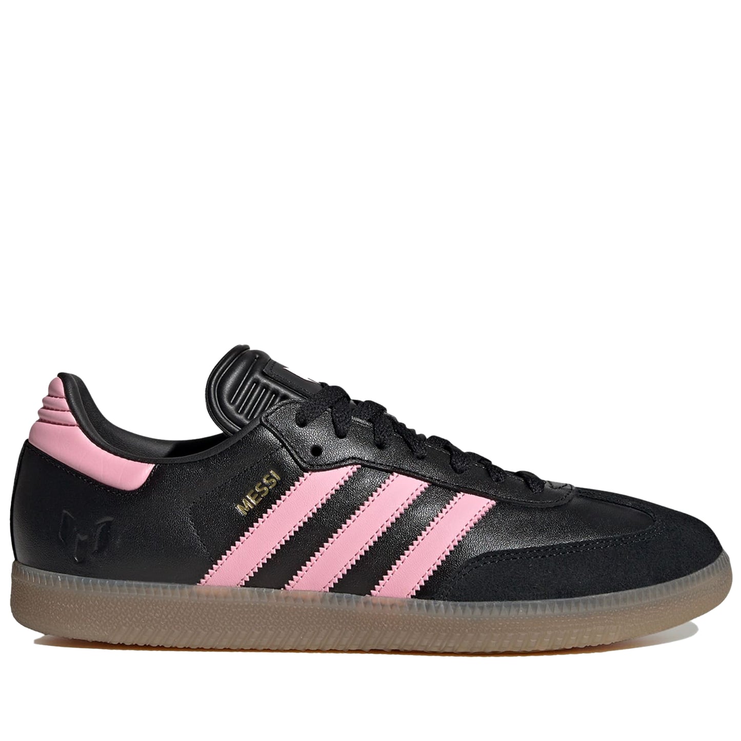 Men's Adidas Samba Messi - Black/Light Pink/Gum - Side