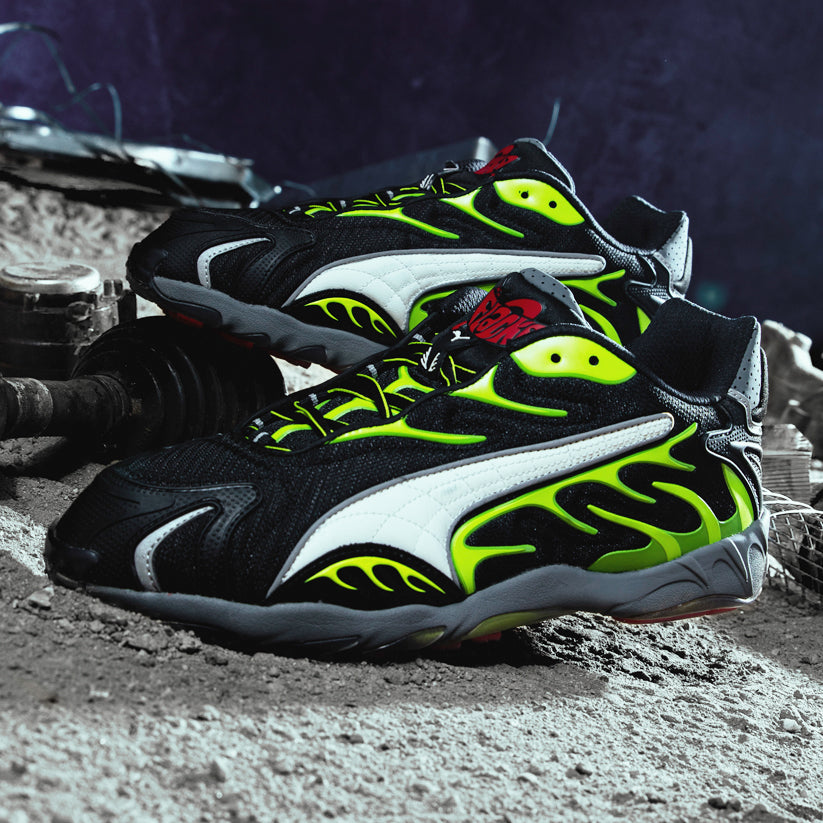Men's A$AP ROCKY x PUMA Inhale Mesh - PUMA Black/ Warm White/ Lime Pow