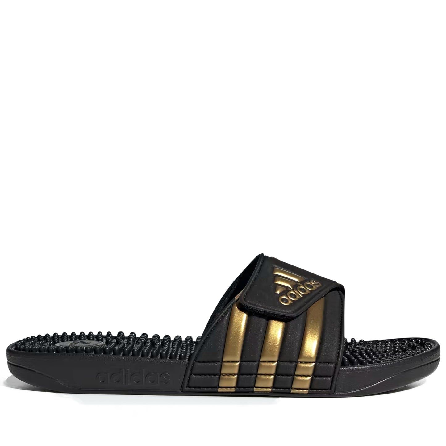 Men's Adidas Adissage Slides - Black/Gold