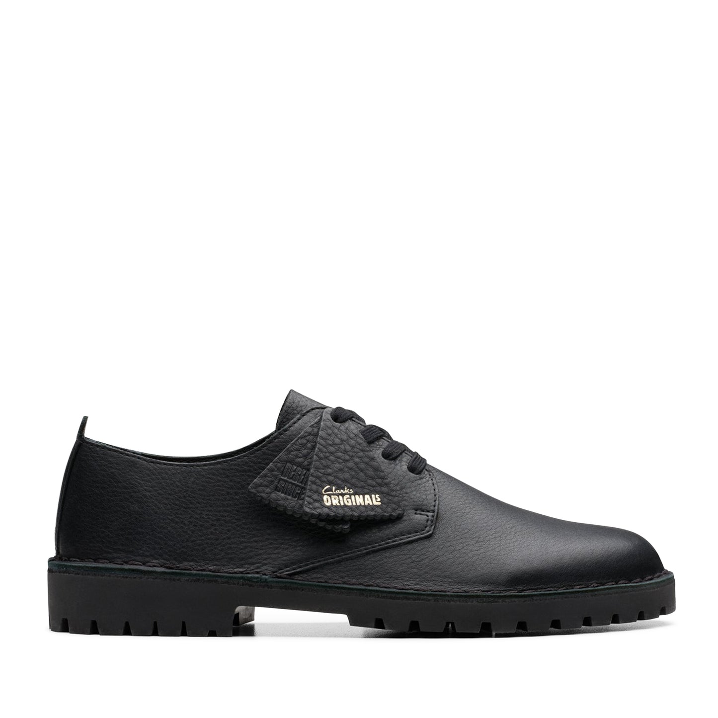 Men's Clarks Desert Rock Lo Leather - Black