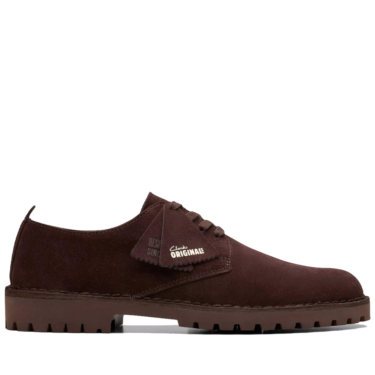 Men's Clarks Desert Rock Lo Derbys Suede - Brown