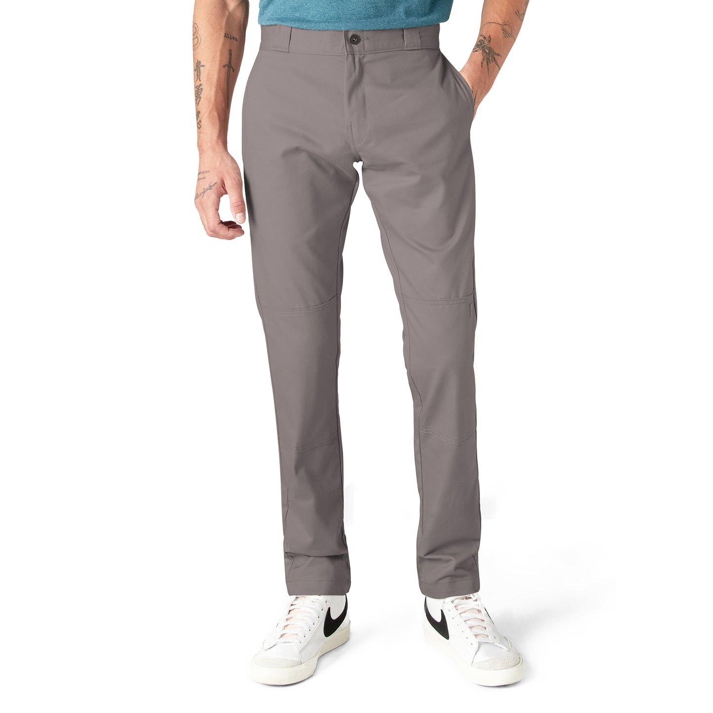 Men's Dickies FLEX Skinny Fit Double Knee Work Pants - Silver