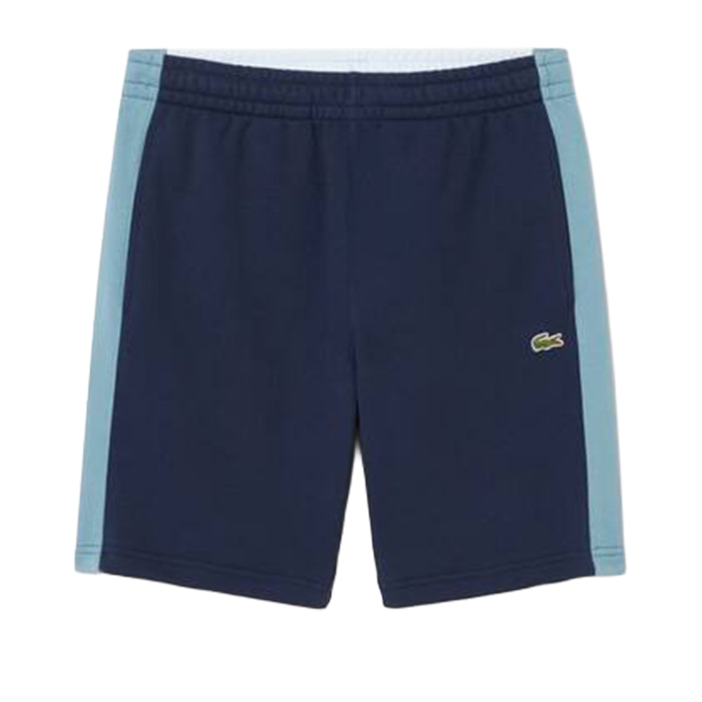 Men's Lacoste Cotton Fleece Colour Block Shorts - Navy Blue/Blue