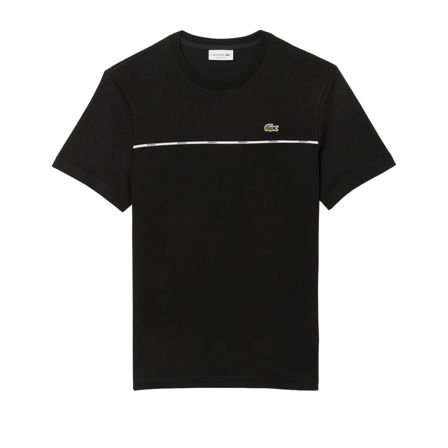 Men's Lacoste Logo Trim Cotton Jersey T-Shirt - Black