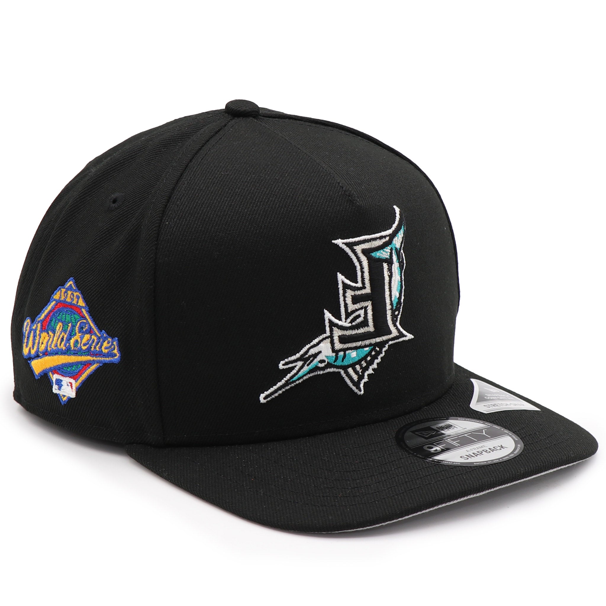 New Era 9Fifty AF Curve FlipMode 2.0 Florida Marlins Hat - Black