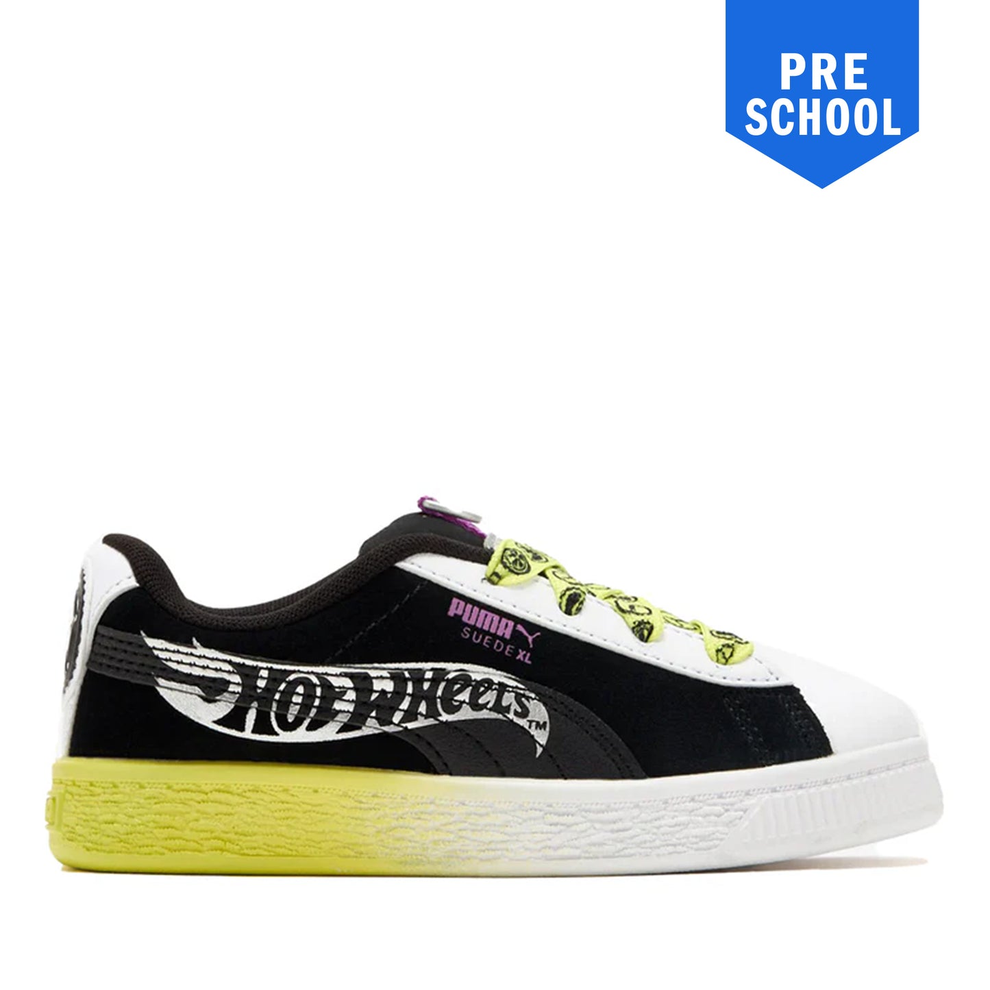 Pre School Puma X HOT WHEELS™ Suede XL - Black/Lemon