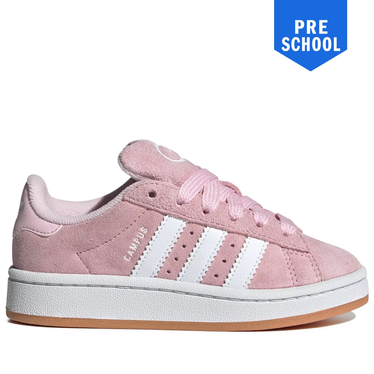 Pre School Adidas Campus 00s Elastic Lace Shoes - Clear Pink/Cloud White/Gum