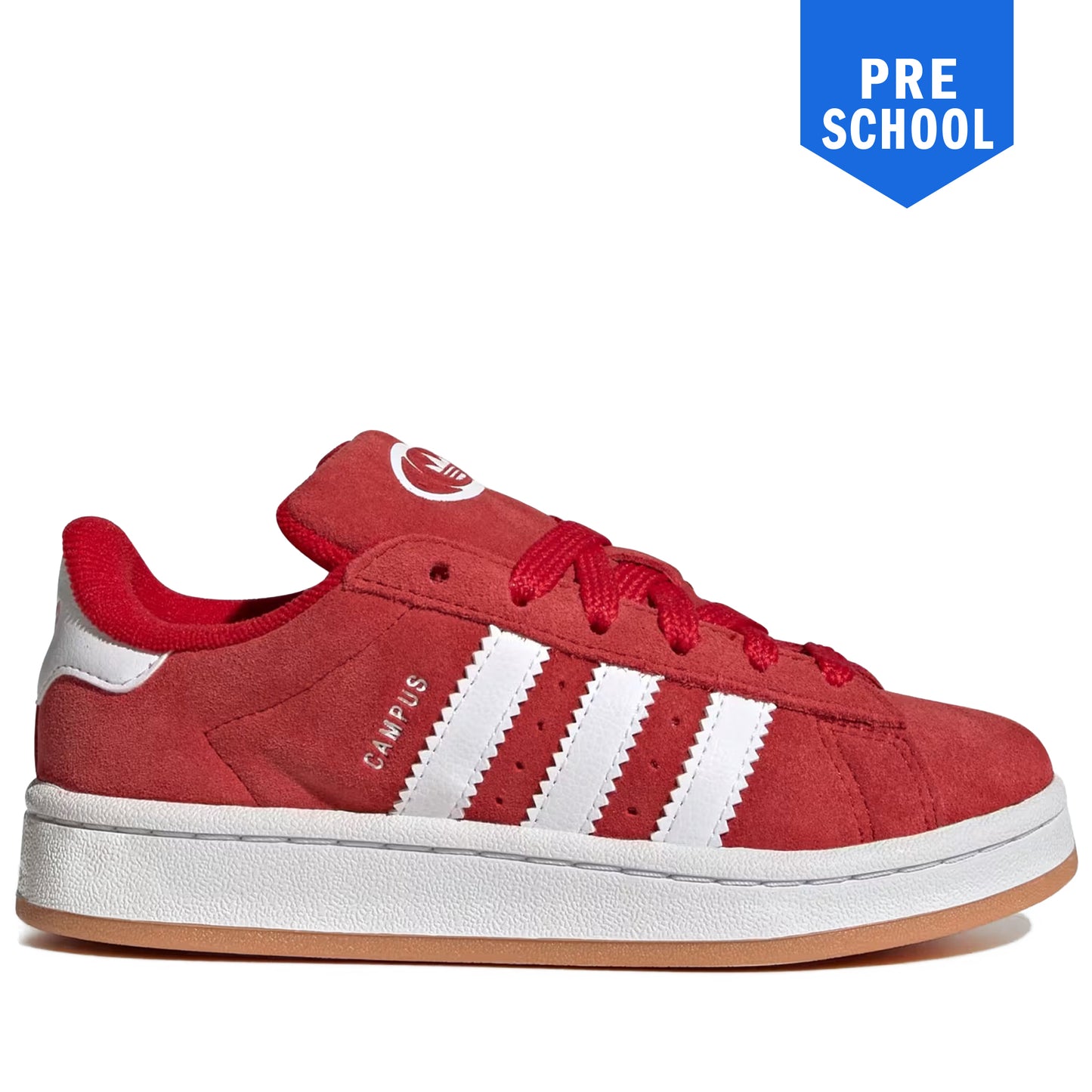 Pre School Adidas Campus 00s Elastic Lace Shoes - Scarlet/White