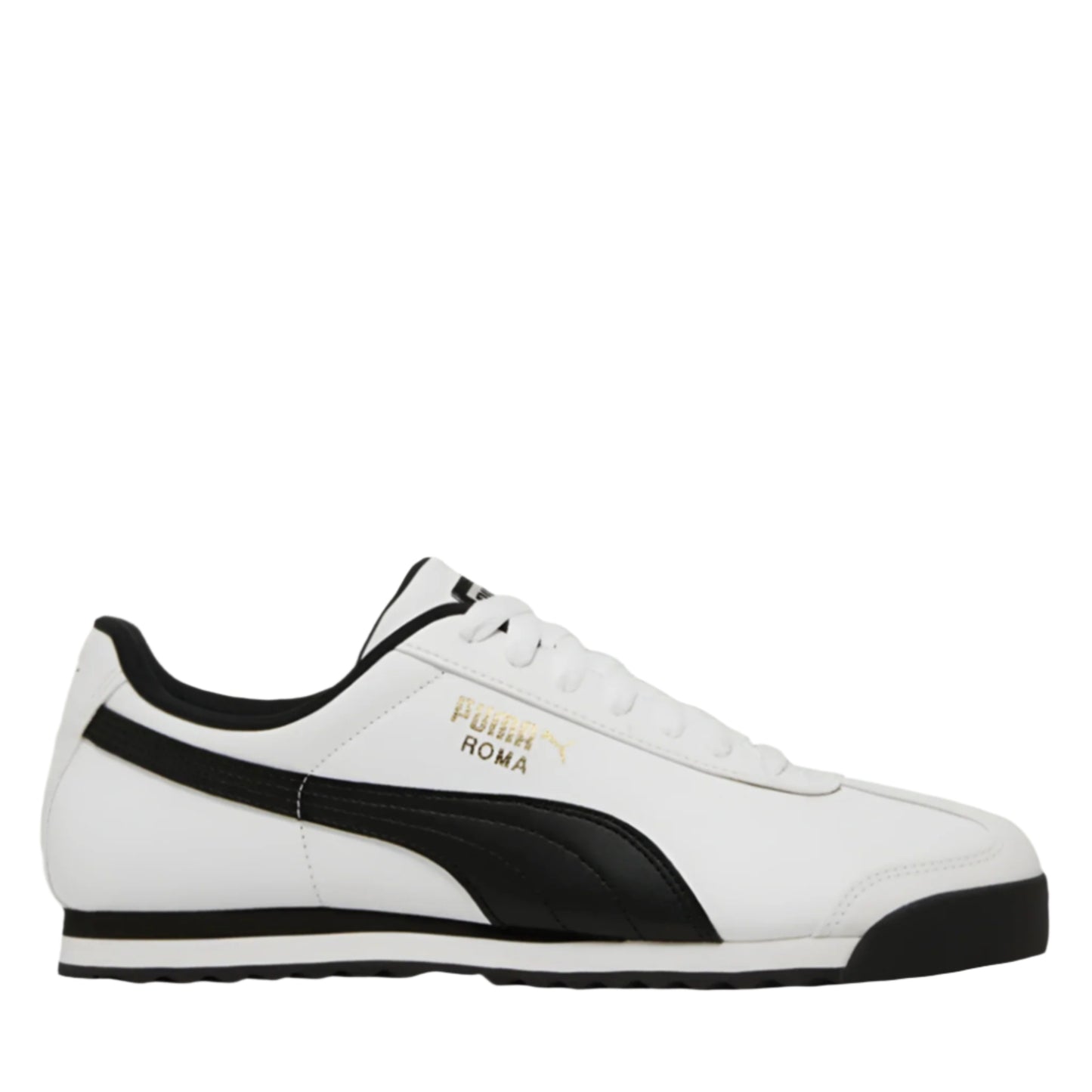 Men's Puma Roma 24 Shoes - Puma White/Puma Black/Team Gold