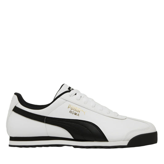 Men's Puma Roma 24 Shoes - Puma White/Puma Black/Team Gold