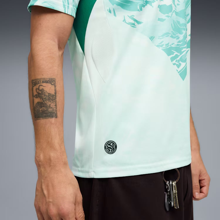 Puma Portugal Away Soccer Jersey - Puma White / Green Lagoon