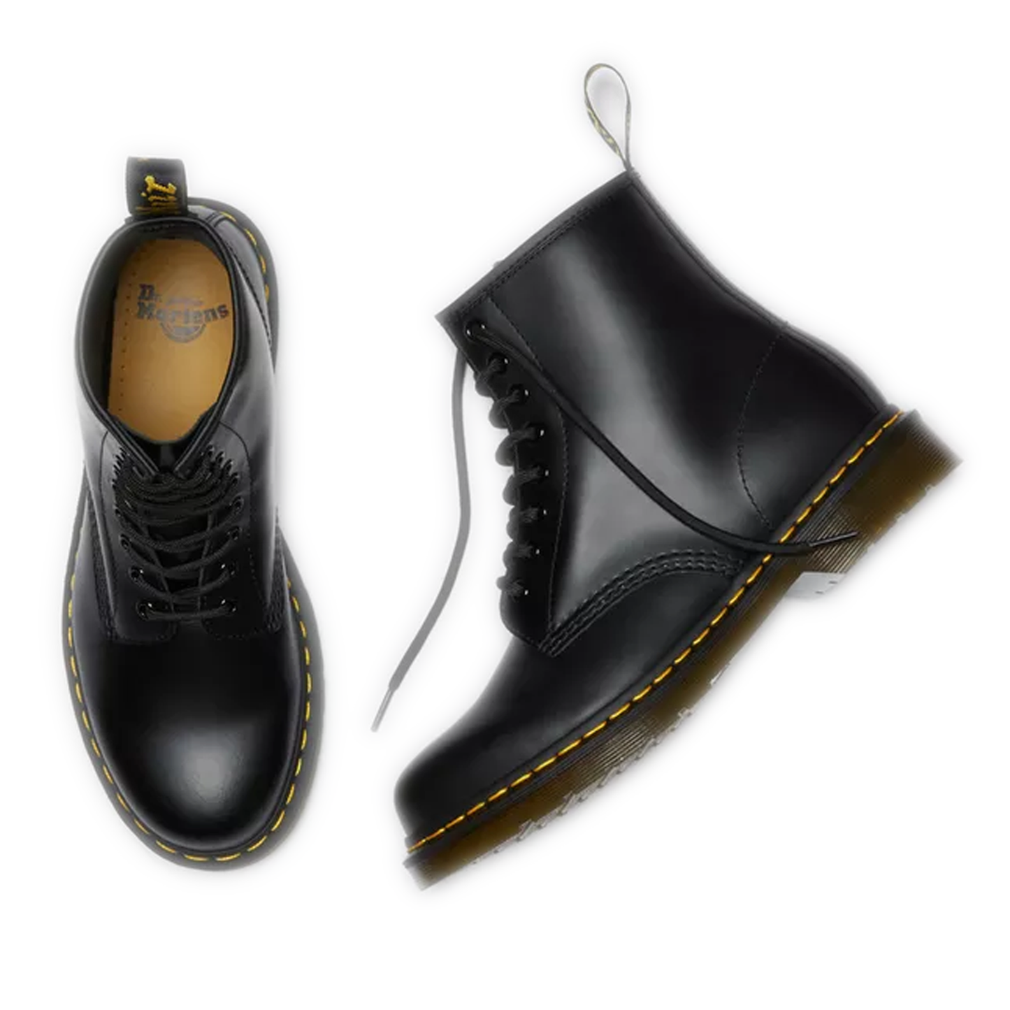 Dr. Martens 1460 Smooth Leather Lace Up Boots - Black Smooth