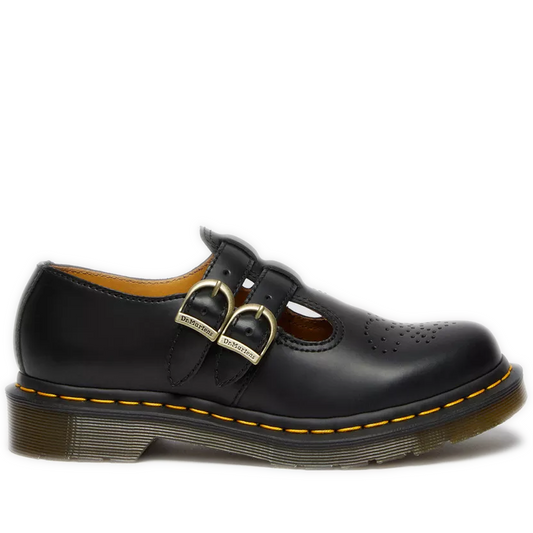 Women's Dr. Martens 8065 Smooth Leather Mary Jane Shoes - Black Smooth