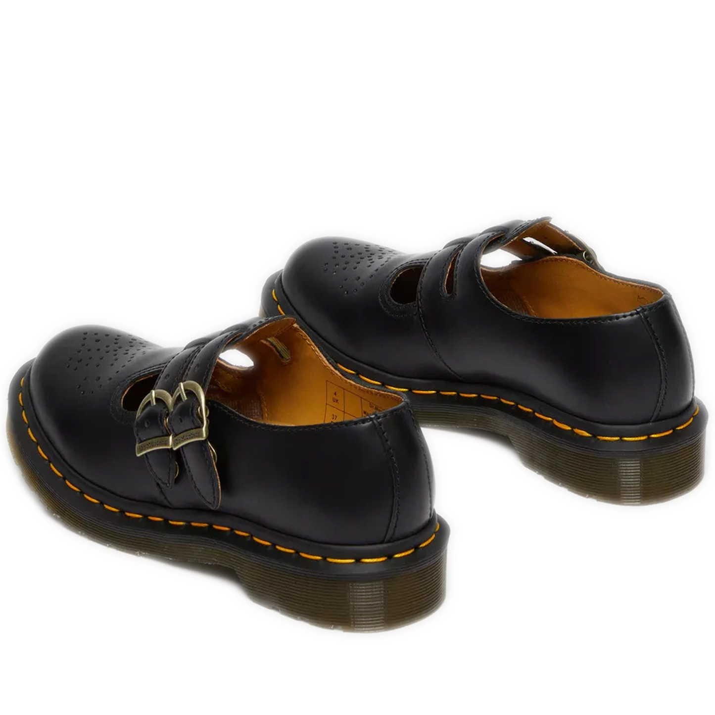 Women's Dr. Martens 8065 Smooth Leather Mary Jane Shoes - Black Smooth
