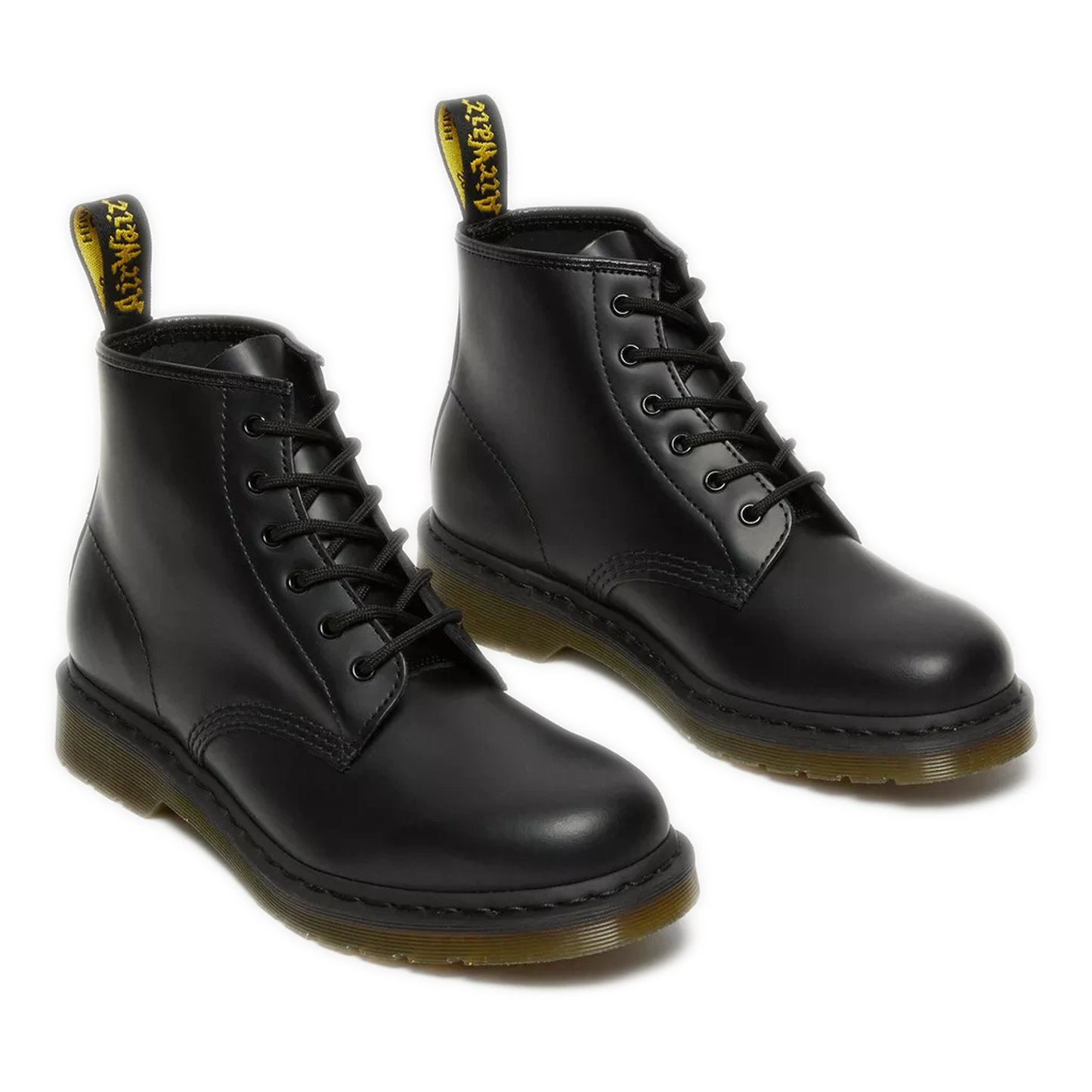 Women's Dr. Martens 101 Smooth Leather Ankle Boots - Black Smooth