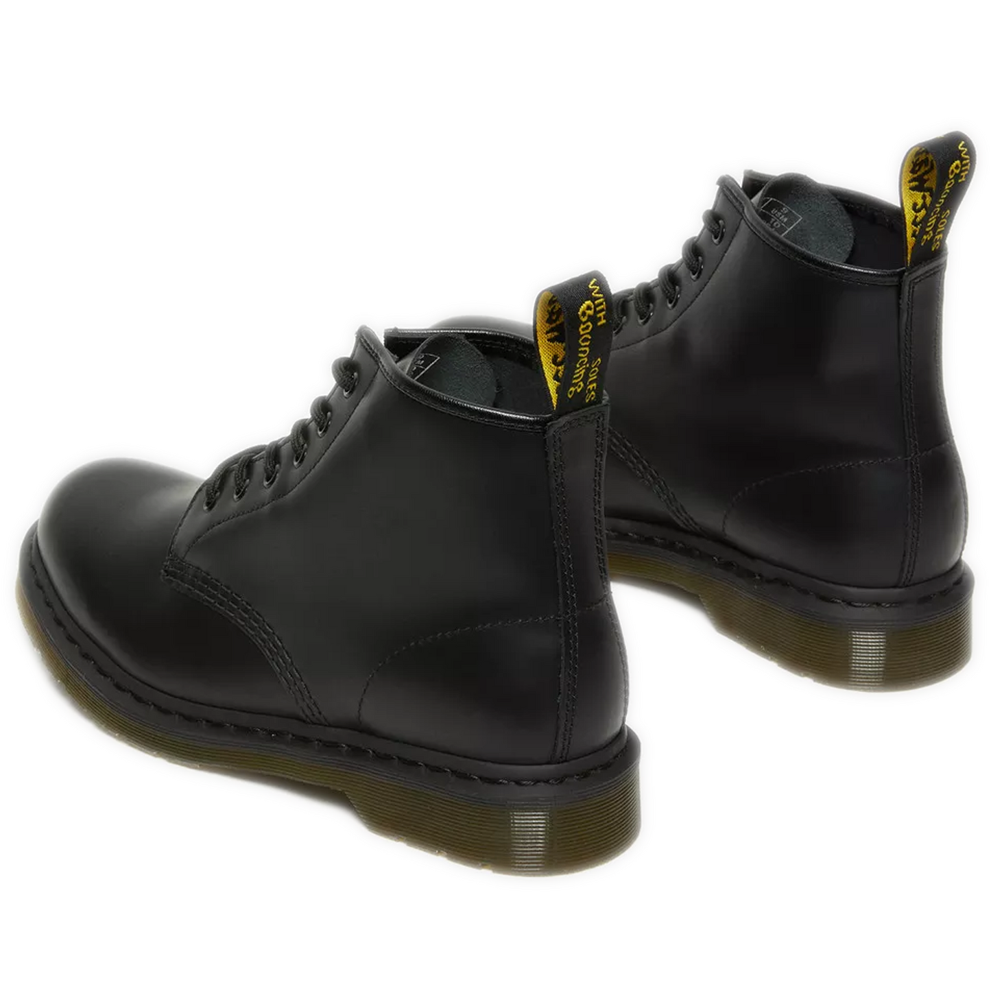 Women's Dr. Martens 101 Smooth Leather Ankle Boots - Black Smooth