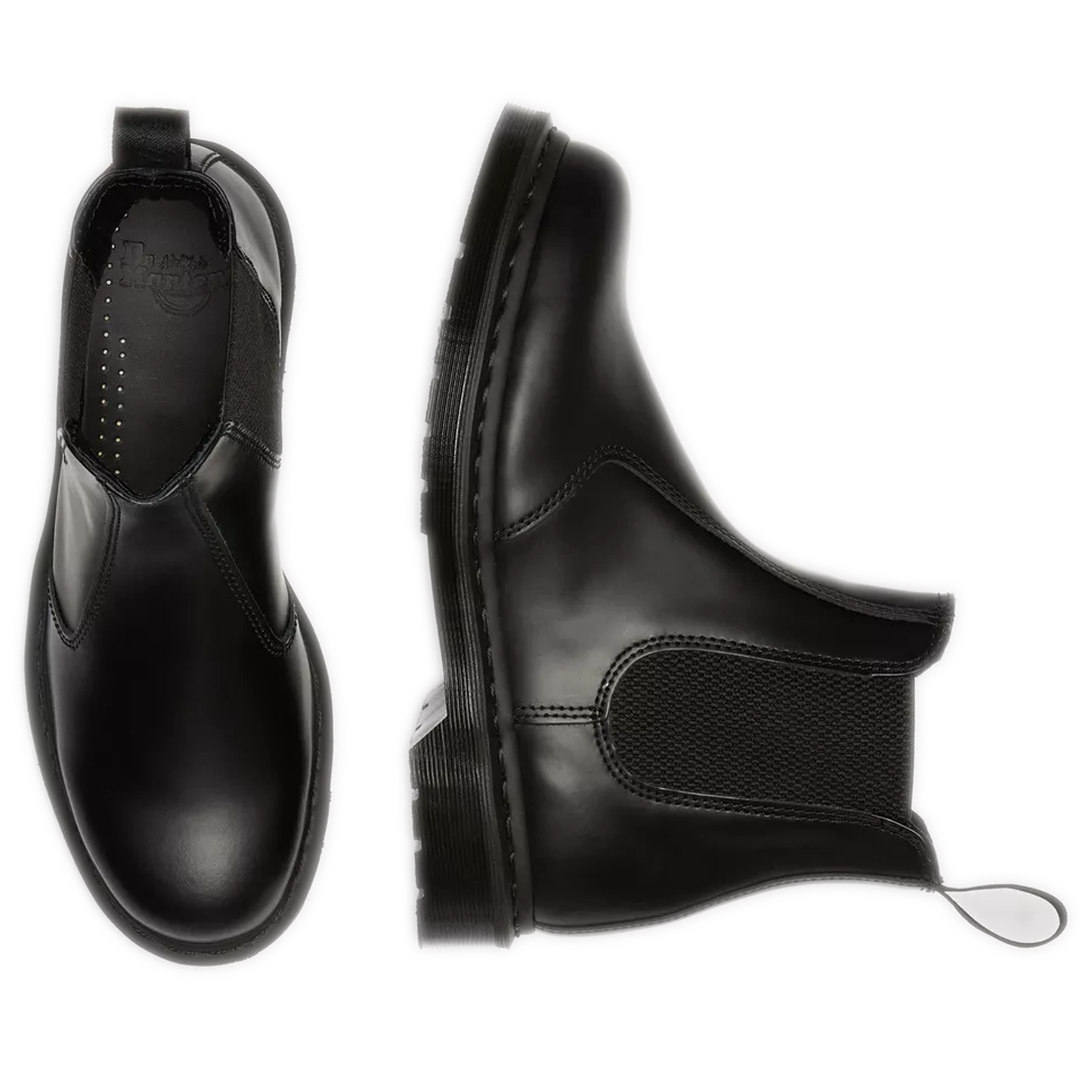 Women's Dr. Martens 2976 Mono Smooth Leather Chelsea Boots - Black Smooth Top View