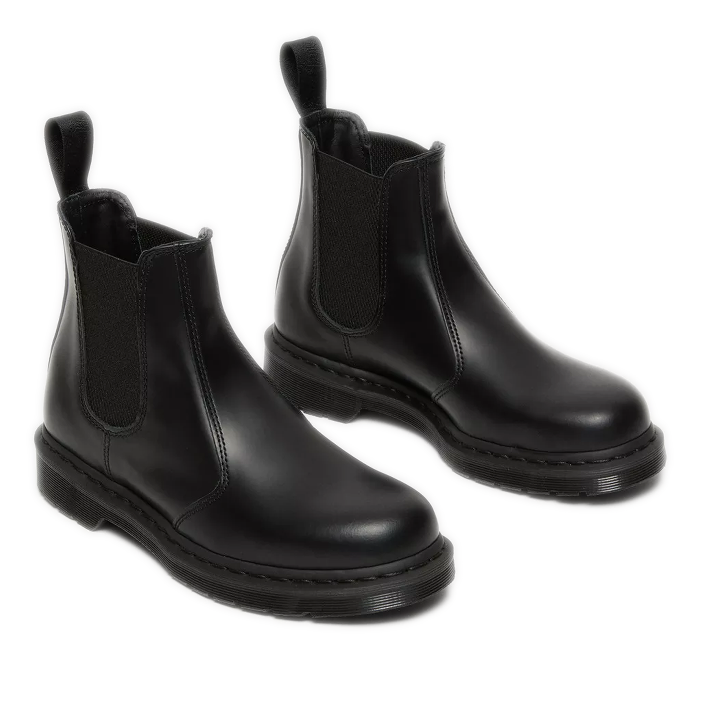 Women's Dr. Martens 2976 Mono Smooth Leather Chelsea Boots - Black Smooth Front Side