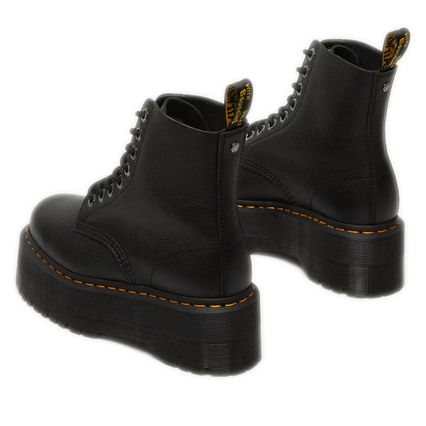 Women's Dr. Martens 1460 Pascal Max Leather Platform Boots - Black Pisa