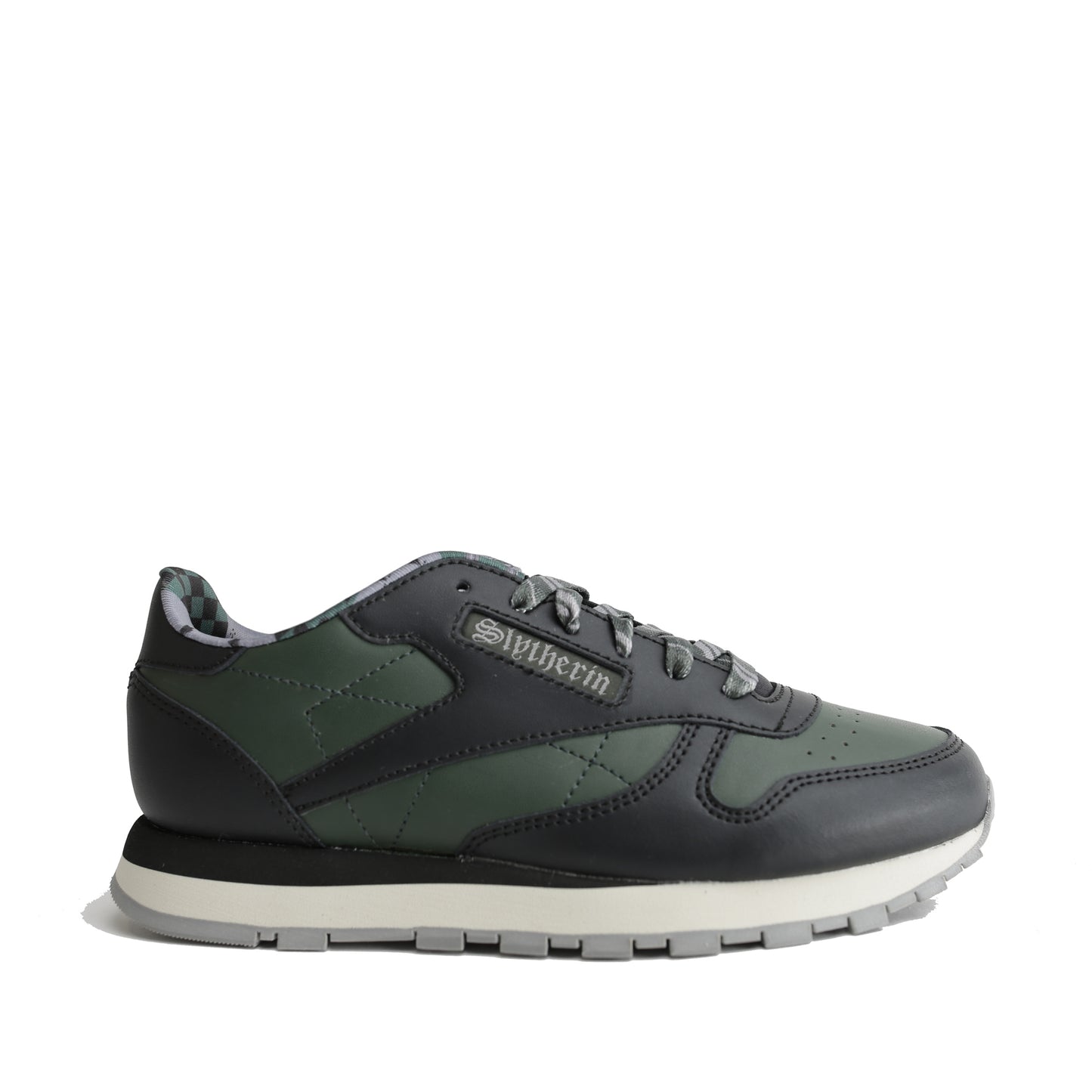 Preschool Reebok Harry Potter Slytherin Classic Leather Shoes - Black/Green Side 2
