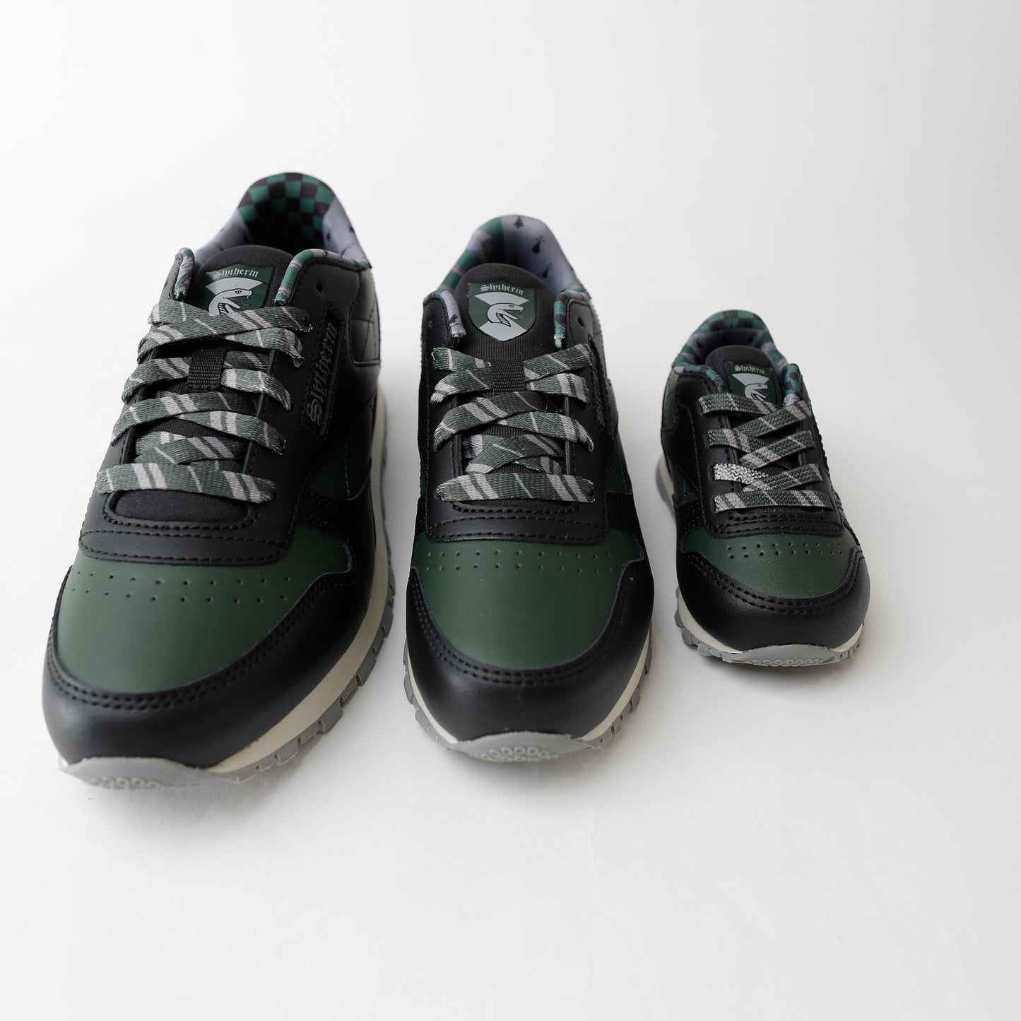 Preschool Reebok Harry Potter Slytherin Classic Leather Shoes - Black/Green Collection