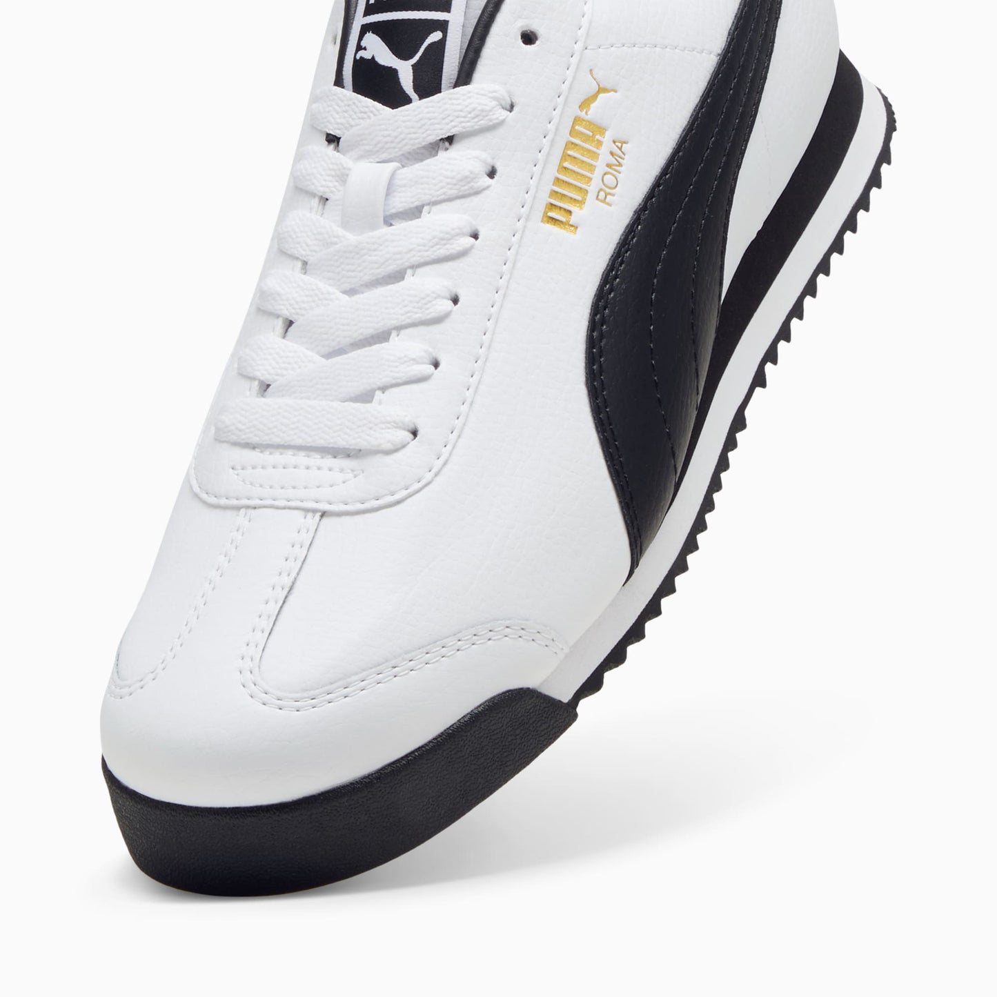Men's Puma Roma 24 Shoes - Puma White/Puma Black/Team Gold