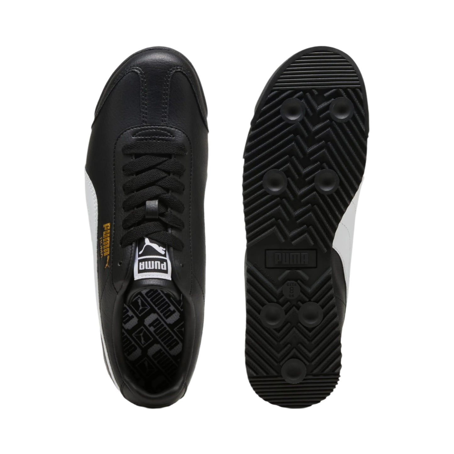 Men's Puma Roma 24 Shoes - Puma Black/Puma White/Smokey Gray