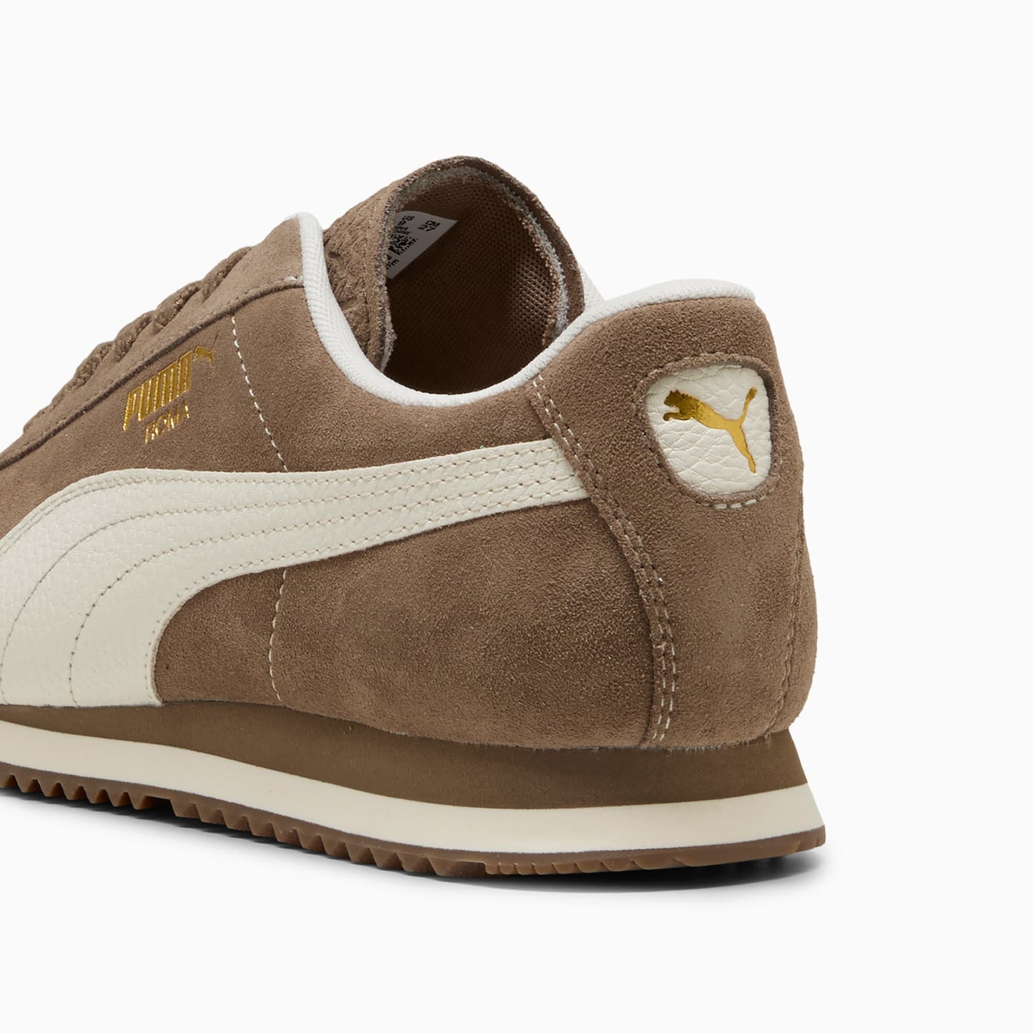 Men's Puma Roma Suede Shoes - Totally Taupe/Warm White
