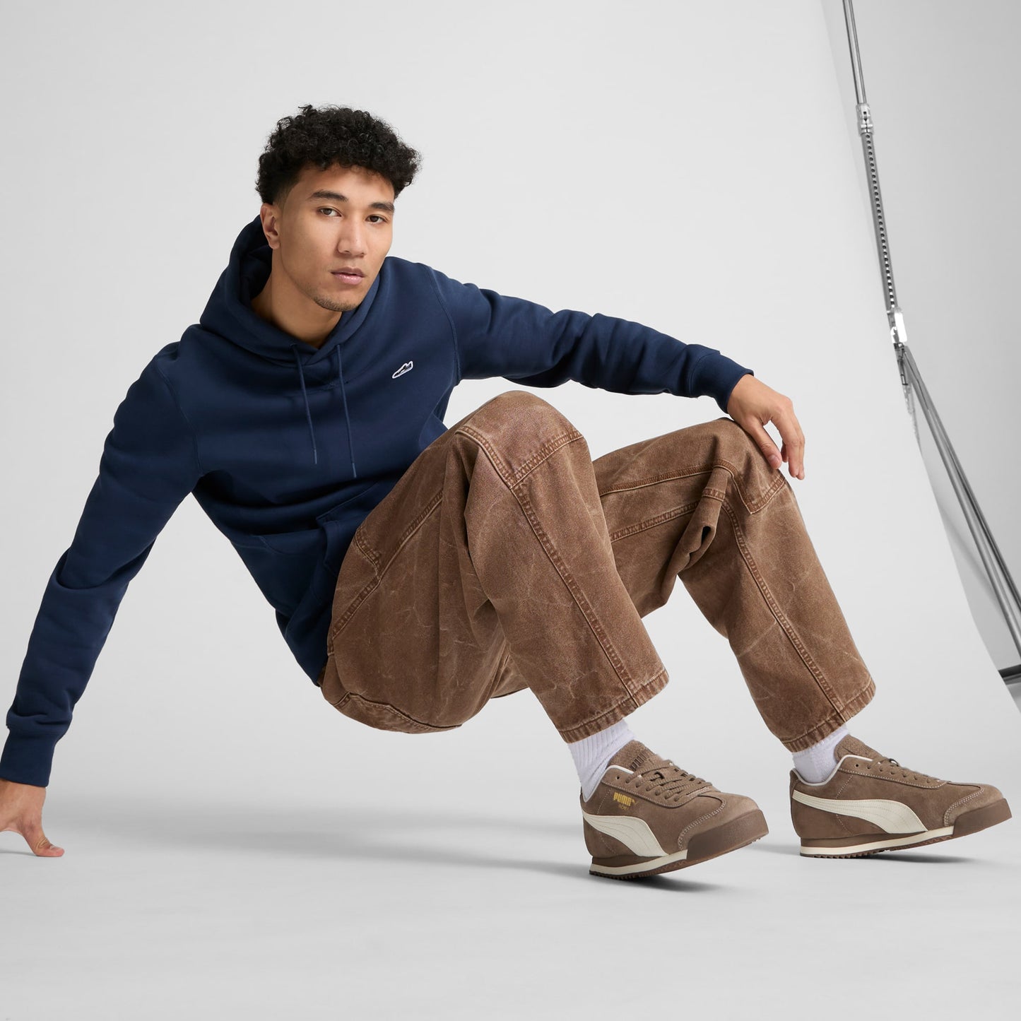 Men's Puma Roma Suede Shoes - Totally Taupe/Warm White