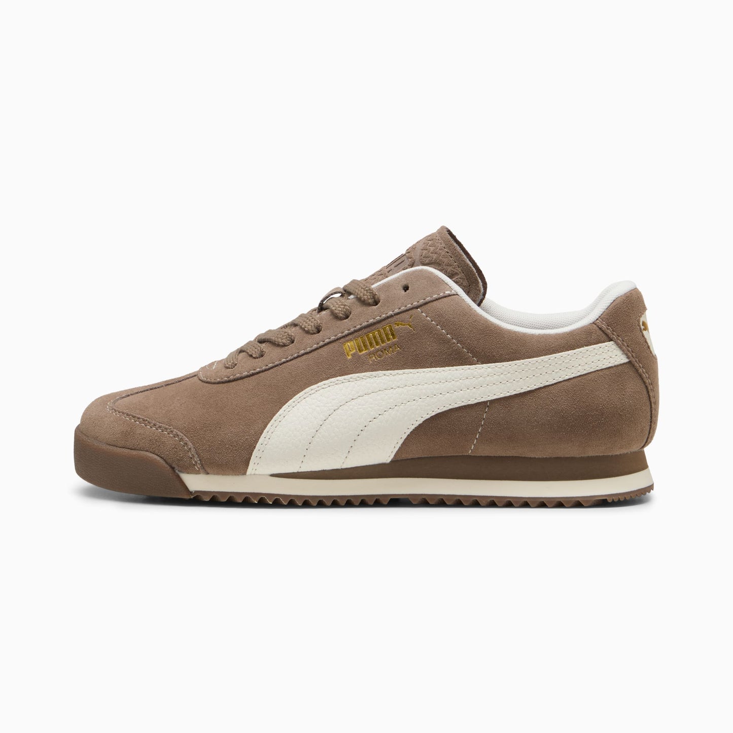 Men's Puma Roma Suede Shoes - Totally Taupe/Warm White